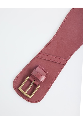 Jimmy Key Bordo Asimetrik Tokalı Kemer 6sw417618562
