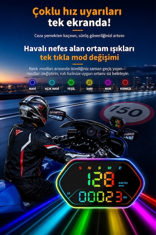 Ally Hud G25 Obd2 + Gps Head Up Display Hud, Dijital Hız Göstergesi - Motosiklet İle Uyumlu