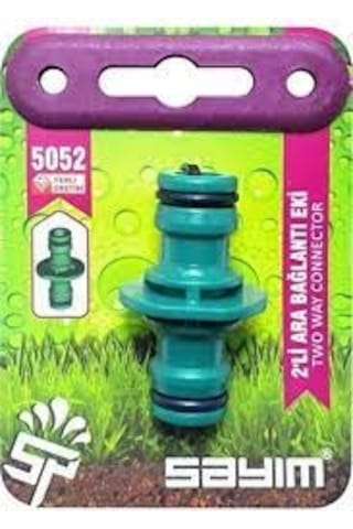 Hortum Çift Taraflı Jak Adaptörü Otomatik Ara Bağlantı Eki 2 Adet