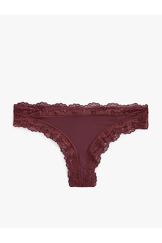 Koton Dantelli String Külot Şarap 5wlk30302mk Kırmızı