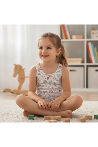 Bonbon Çocuk Baskılı Atlet Cb1040 Desenli