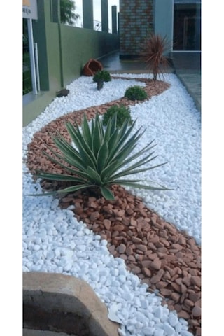 Ahs Beyaz Dolomit Taş 20 Kg 2-4 Cm Dere Çakıl Taşı Bahçe Peyzaj Süs Taşı Saksı Teraryum Akvaryum Taşı