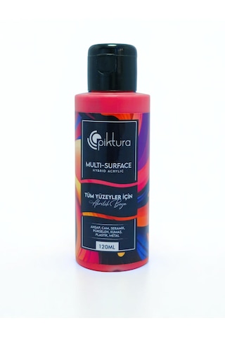 Piktura Akrilik Multisurface Boya 120ml Derin Kırmızı