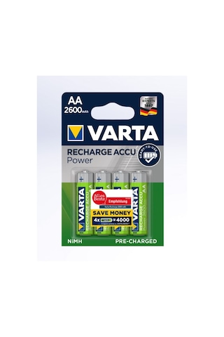 Varta 5716 2600 mAh AA Ni-MH Şarj Edilebilir Kalem Pil 4'lü