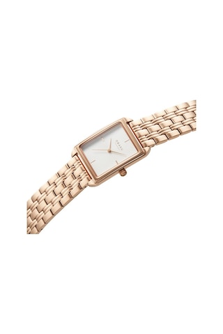 Obaku Denmark V293lxvısv Quartz Çelik Rose Beyaz Kadran 24 Mm Kadın Kol Saati Gri