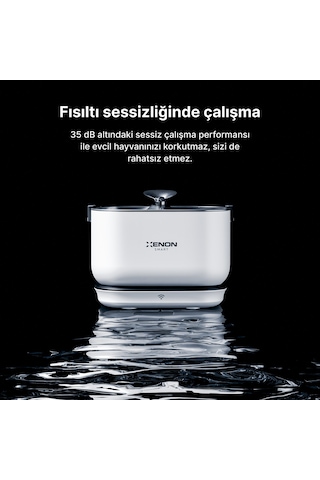 Xenon Smart Kedi Su Pınarı | Bataryalı, Çelik Su Tepsili, Kablosuz, Sensörlü, 5200mAh, 2.5Lt, Su Çeşmesi (X8653)