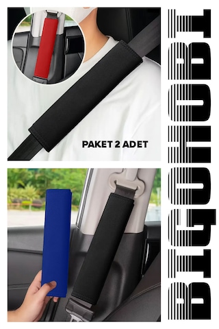 Tüm Otomobillere Uyumlu, Aracınıza Özel Tasarım Baskılı, Emniyet Kemeri Yumuşatıcı Ped, Wwmavı