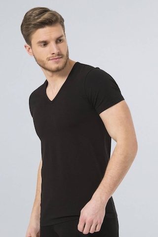 Türen Erkek V Yaka Likralı T-shirt 001