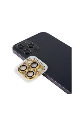 Apple Uyumlu iPhone 13 Pro Max Zore Cl-08 Kamera Lens Koruyucu Gold