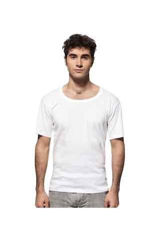 6 Lı Paket Özkan Erkek Ribana Kısa Kol Bisiklet Yaka Atlet 0115