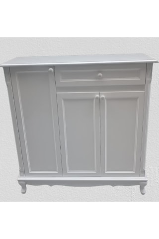 Bengi Ayakkabılık Çok Amaç Model Parlak Beyaz 3 Kapaklı