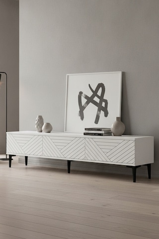 Tsa1804b Ferro Tv Sehpası Beyaz 180cm