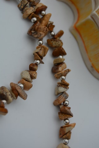 Stoneage Jasper Taşli  Kolye Siyah