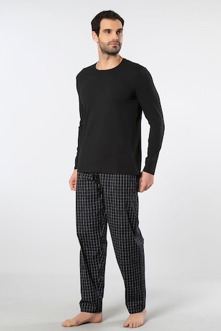 Cacharel Erkek Poplin O Yaka Uzun Kollu Pijama Takım 2239/siyah 2 Lacivert