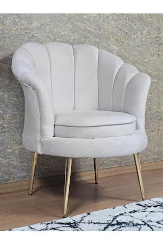 Tekli İstiridye Gold Kaplama Sivriltme Ayak Çay Seti Koltuk Tekli Çok Renkli