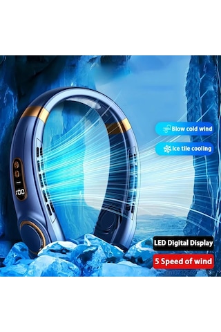 Liangmei Taşınabilir Boyun Fanı, Led 4 Soğutma Plakalı Eller