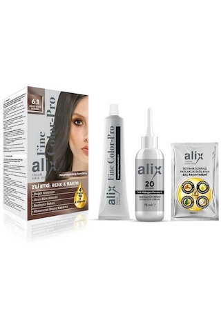 Alix Kit Saç Boyası 6.1 50 Ml Küllü Koyu Kumral