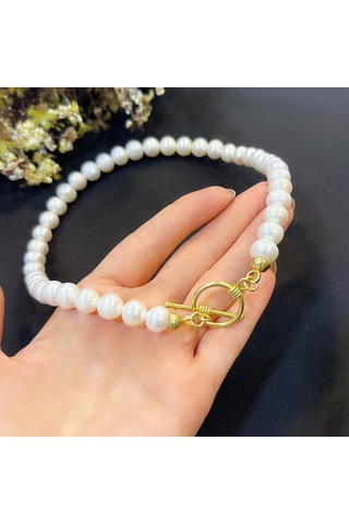 Stela Mayorka İnci Gümüş Kolye