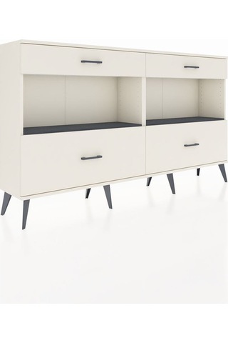 Arges Konsol 2 Raflı 4 Çekmeceli 176x30x99 Aytaşı-antrasit/aytaş Aytaşı-antrasit/aytaşı