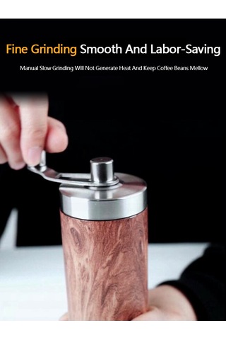 Qingmipy Stainless Steel El Öğütücü: Kahve Fasulyesi, Biber, Fıstık Vb. Çeşitli Malzemeleri Öğütmek İçin Ev Kullanıma Uygun Gümüş