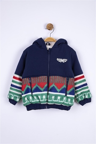 Erkek Bebek Etnik Fermuarlı Hırka-lacivert Lacivert