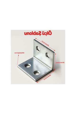 30x20x20 Mm Metal L Demiri, 25 Adet Mobilya Bağlantı