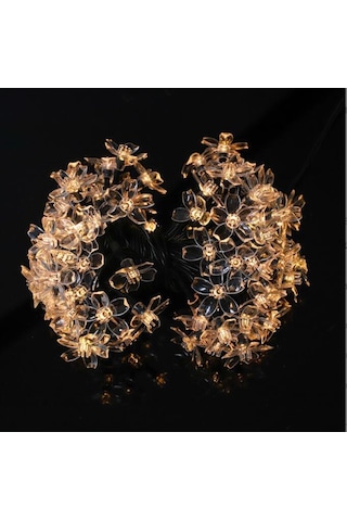 Borayris Güneş Enerjili Solar Dekoratif 9.5 Metre Sarı Renkli 50 Led Sakura Kiraz Çiçeği Dış Mekan Bahçe Ve Balkon Aydınlatması 99956176