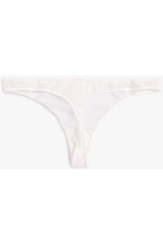 Koton Tül String Külot Beyaz 4slk30168mk Beyaz