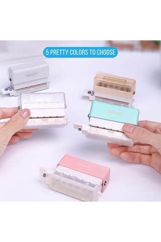 Aubyhe 99h6 Modeli 6 Delikli Spiral Defter Delik Açıcı - 3 Yaprak Girişi, 5.5mm Çap, A4/b5/a5 Uyumlu, Şeffaf Kahve Rengi Şeffaf