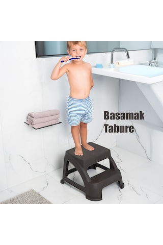 Porsima Ak-642 Basamaklı Tabure Merdiven Çocuk Taburesi Bitter