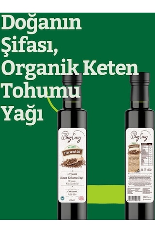 Organic Windy Valley Organik Soğuk Sıkım Keten Tohumu Yağı 250 ML