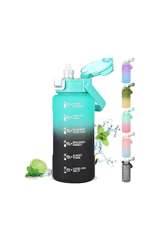 Vagonlife Su Matarası 1500 ML Vgn2213 Yeşil Siyah