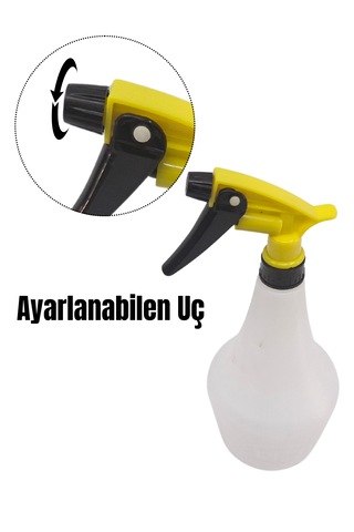 Sprey Şişesi 1 Lt Sarı, Kimyasala Dayanıklı Sprey Şişe 4 Adet