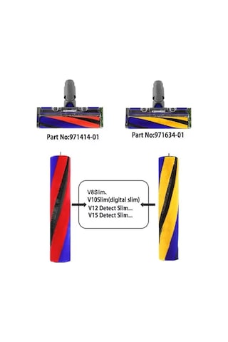 Popüler Süpürge Başlık Rulo Fırça Dyson V8 V10 V12 V15 Detect Slim Fluffy İle Uyumlu Yedek Parça Genel