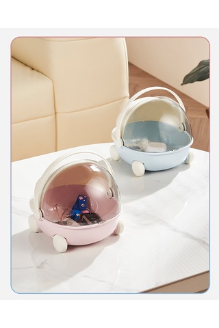 Masaüstü Aperatif Oyuncak Toz Geçirmez Saklama Kutusu-mavi