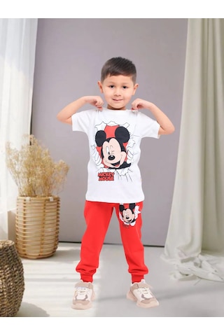 Nuriya Kid's Çizgili Çocuk Takımı 396211759 Kırmızı