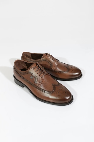 Dgn 1074 Erkek Bağcikli Klasik Oxford Ayakkabi Taba