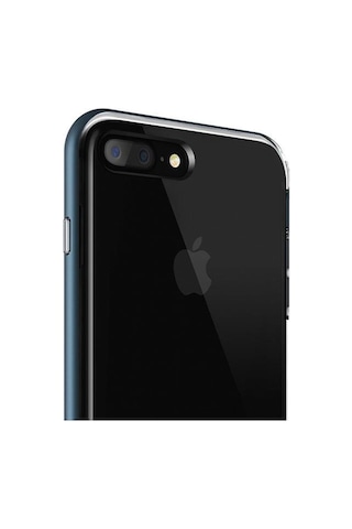 Vrs Design Apple Uyumlu iPhone 8 Plus / 7 Plus Crystal Bumper Kılıf Steel Blue