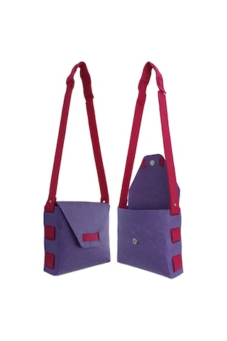 Kız Çocuk Omuz Çantası Keçe Sağlıklı Dikişsiz Etkinlik Günlük Çanta Mor