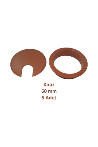 Masa Üstü Kablo Kanalı Deliği Kapağı, Kiraz, Masa Kapağı, 6 Cm, 5 Adet