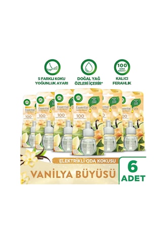 Air Wick Elektrikli Oda Kokusu Yedek Şişe Vanilya Esansiyel Yağlar İçerir 6 x 19 ML