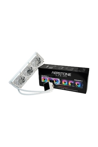 AERSTONE Coolvision 360mm LCD Ekranlı INTEL AMD uyumlu SIVI Soğutucu (BEYAZ)