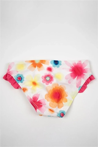 Adisia Kız Çocuk Fuşya Çiçek Desenli Fırfırlı Bikini Altı Fuşya