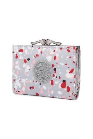 Smart Bags Krinkıl Parçacıklar Gri Kadın Portföy & Clutch Çanta S 001