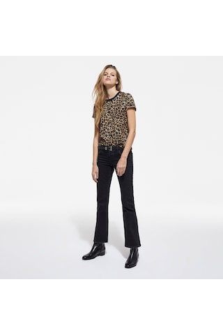 The Kooples Kadın Leopar Baskılı T-shırt Kahverengi