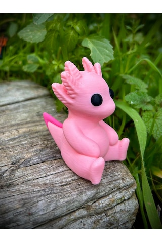 Axolotl Biblo Oyuncak 3D Yeni Nesil Organik Model - Orta Boy