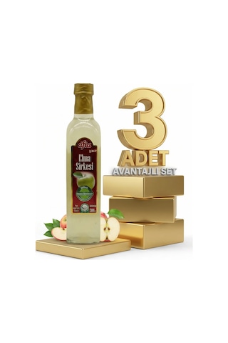 Afia Elma Sirkesi Cam Şişe 3x500 Ml