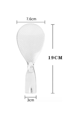 Dancemonkey Yapışmaz Pratik Pirinç Pilav Kaşığı Kepçesi 3 Adet Beyaz Pirinç Kepçesi Kombin Beyaz