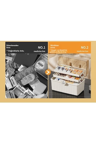 Bosphorusboutique02 Pratik Ev Acil İlaç Kutusu - Çok Katlı, Büyük Kapasiteli, Ekstra Büyük Mavi Kristal Model Mavi