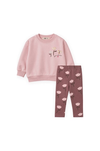 Cigit Taytlı Mevsimlik T-shirt Takım 1-7 Yaş Pudra Pembe